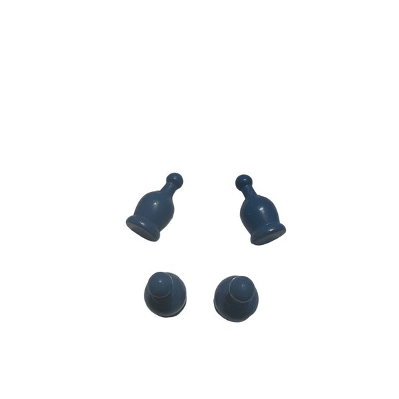 1939 Parcheesi Board Game Men Set of 4 and Shaker Cup  Blue - Picture 3 of 5